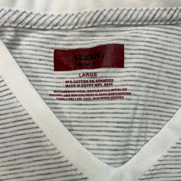 Alfani Gray and White Short Sleeve Tee - Picture 2 of 3